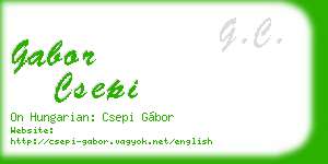 gabor csepi business card