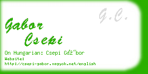 gabor csepi business card